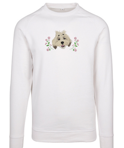 Bluza bez kaptura kwiaty + haft Twojego pupila