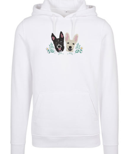 Bluza z kapturem kwiaty + haft Twojego pupila