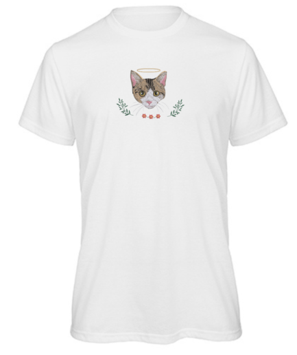 T-shirt kwiaty + haft Twojego pupila