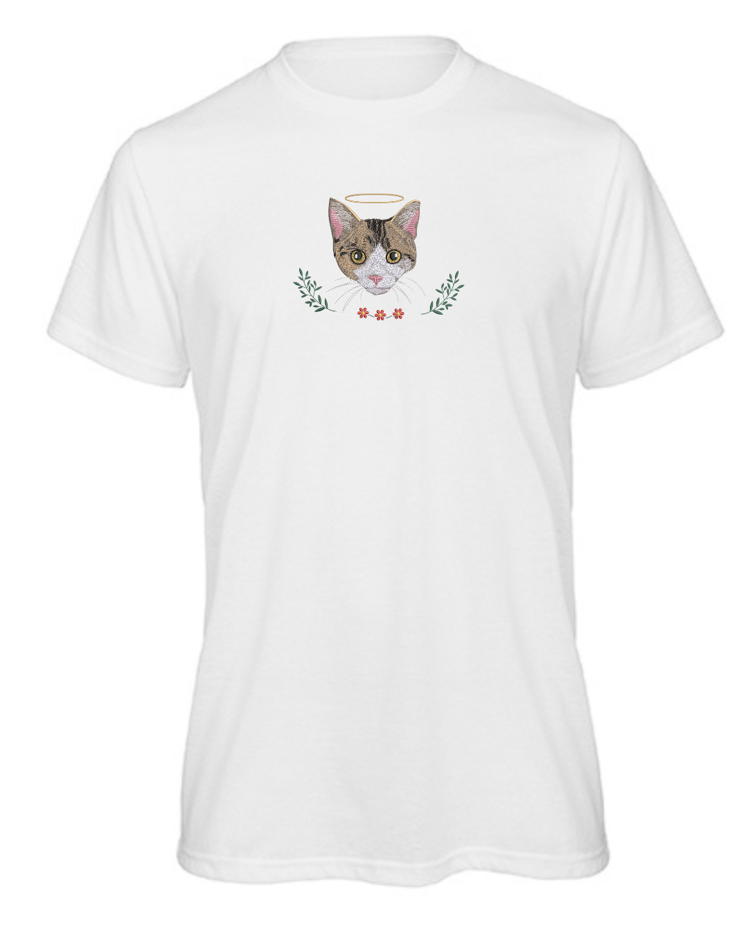 T-shirt kwiaty + haft Twojego pupila