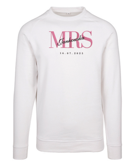 Komplet Bluz bez kaptura MR MRS + nazwisko i data